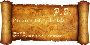 Pinzich Dömötör névjegykártya